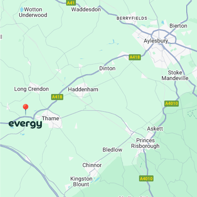 Map graphic for EV charger planning around Aylesbury.